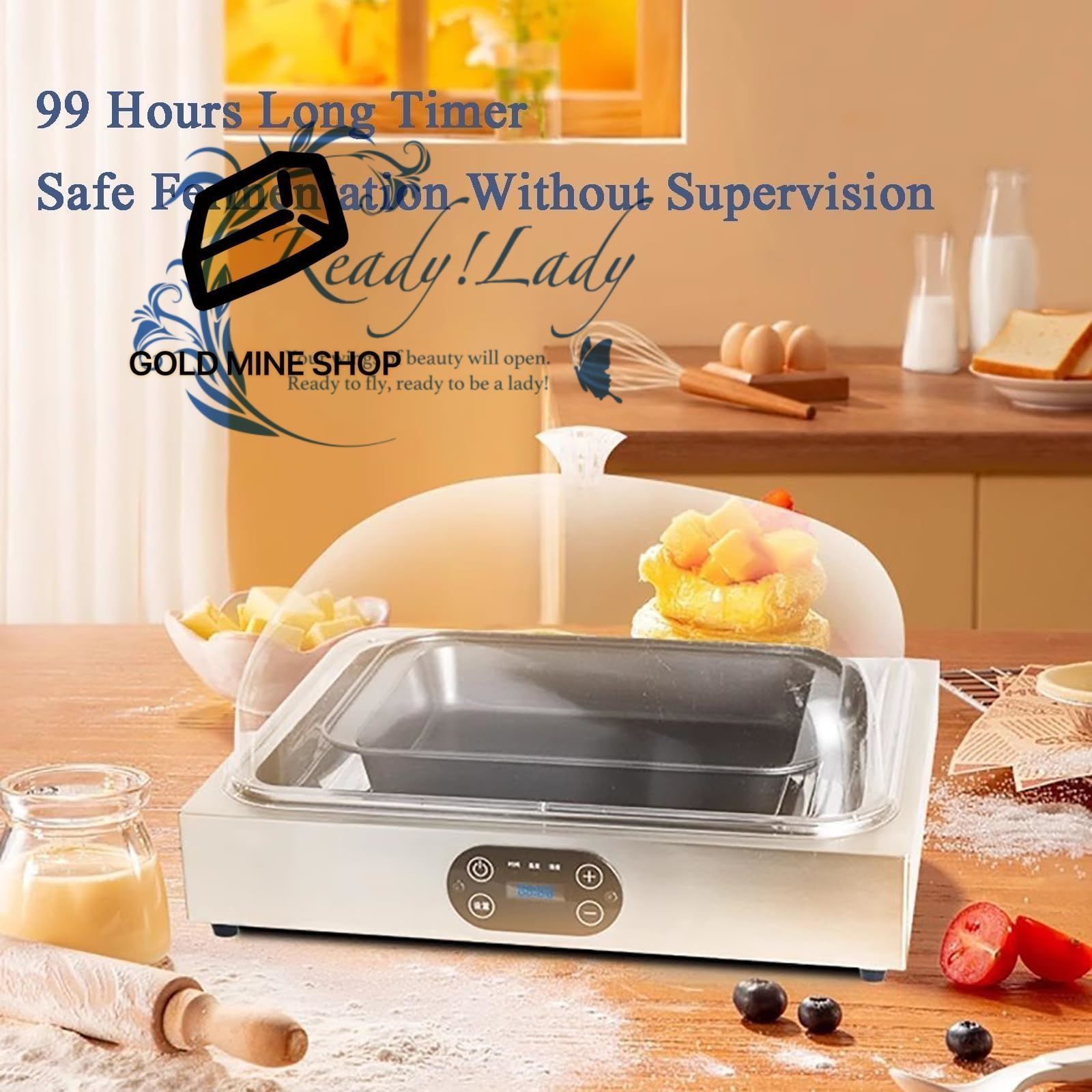 電気生地プルーファーマシン パンプルーファーマシン 湿度と温度調整 な納豆発酵器 99 Hタイミング 304ステンレス鋼ライナー付き