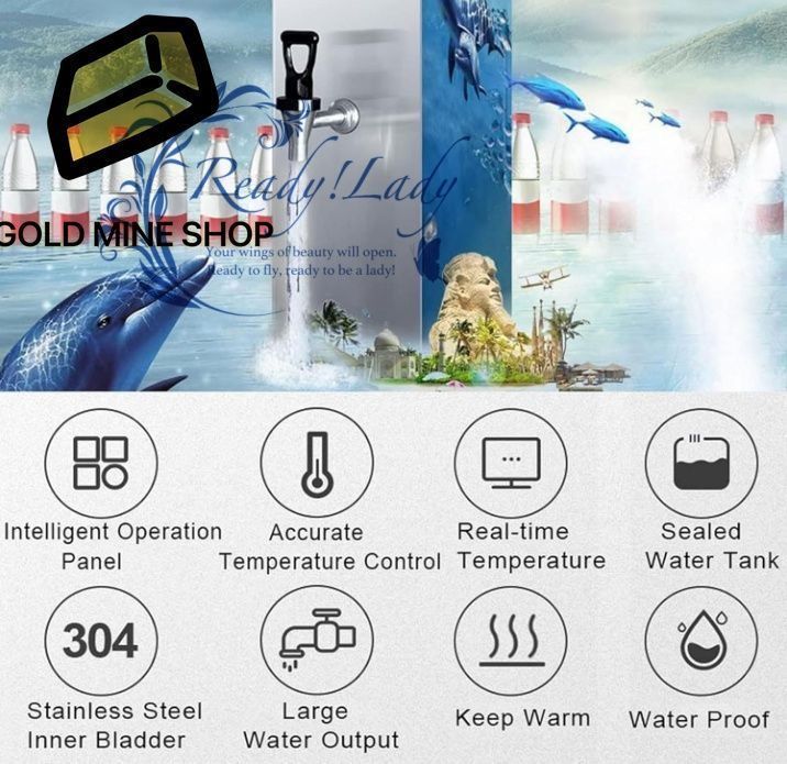 業務用飲料用温水ボイラー 60L H デスクトップ ステンレススチール 温水ディスペンサー 20L ライナー付き 自動温度制御 ノンドリップタップ カフェ バー ティーショップ 食堂 空港用