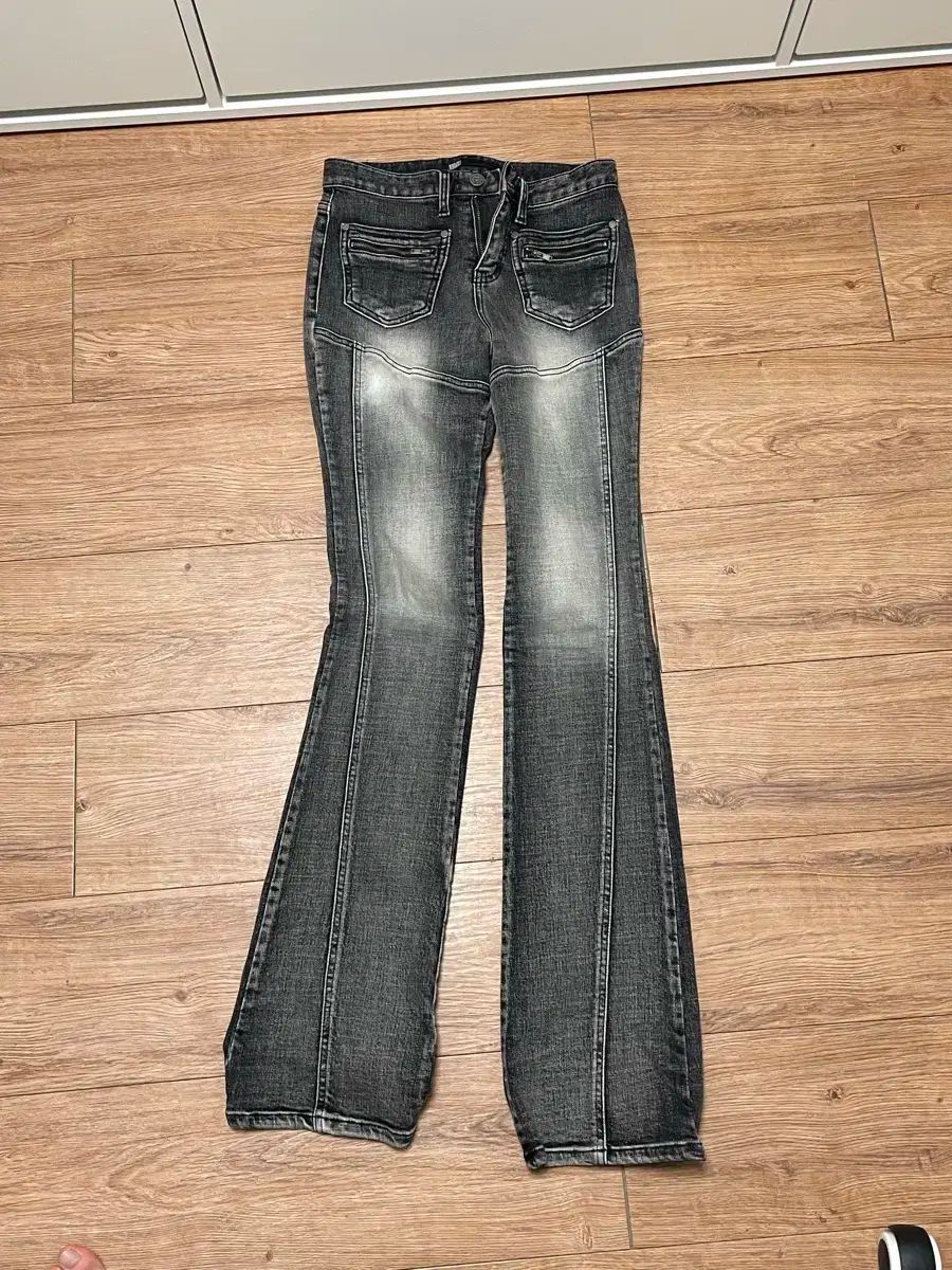 BOHEMSEO ボヘミアンソウル フロント ポケット ブーツカット パンツ グレー S