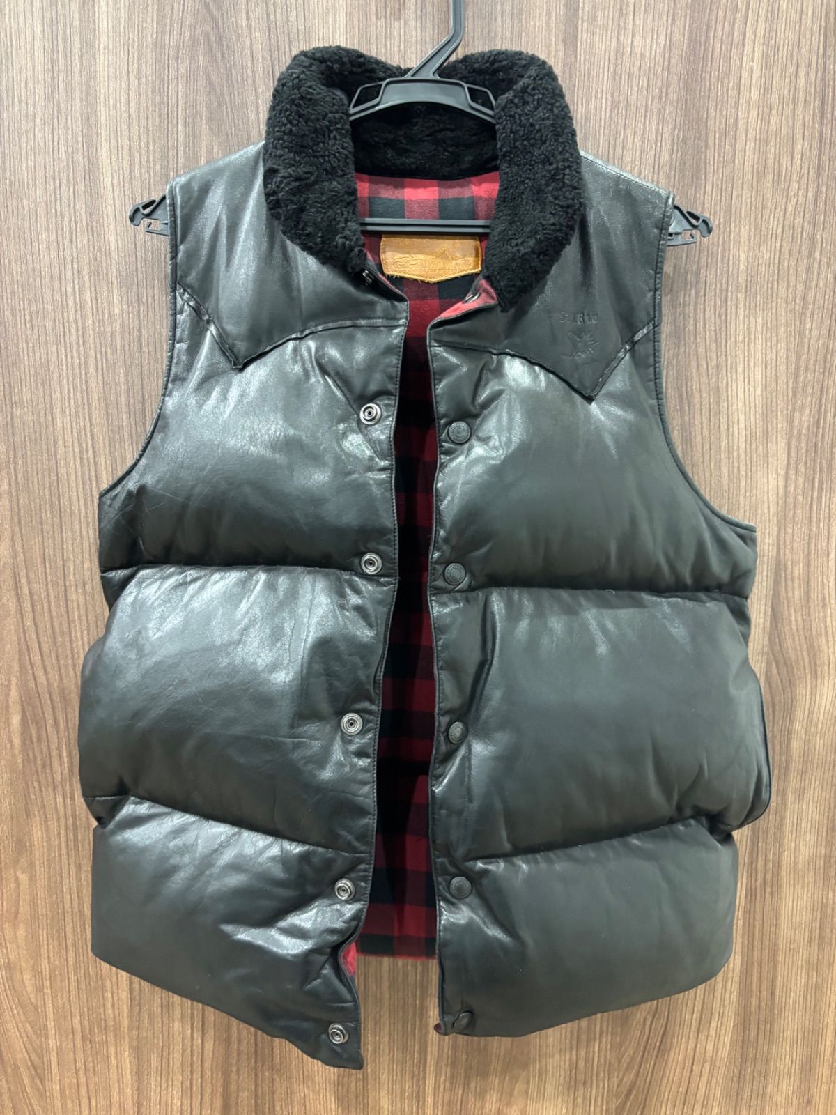 ☆HYSTERICGLAMOUR ヒステリックグラマー レザーダウンベスト 野口強