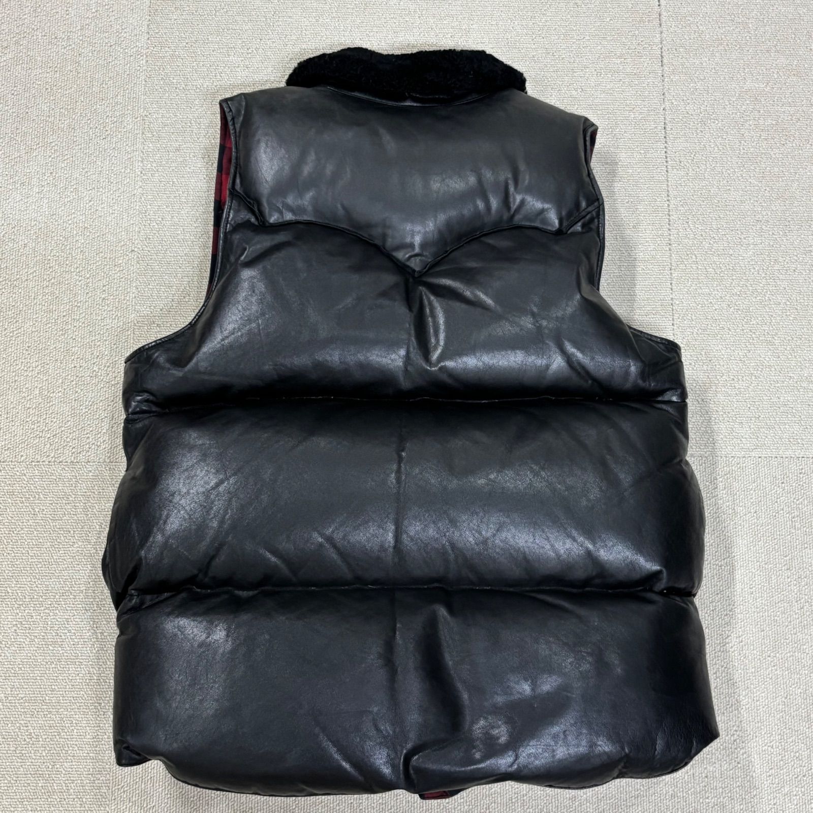 ☆HYSTERICGLAMOUR ヒステリックグラマー レザーダウンベスト 野口強 