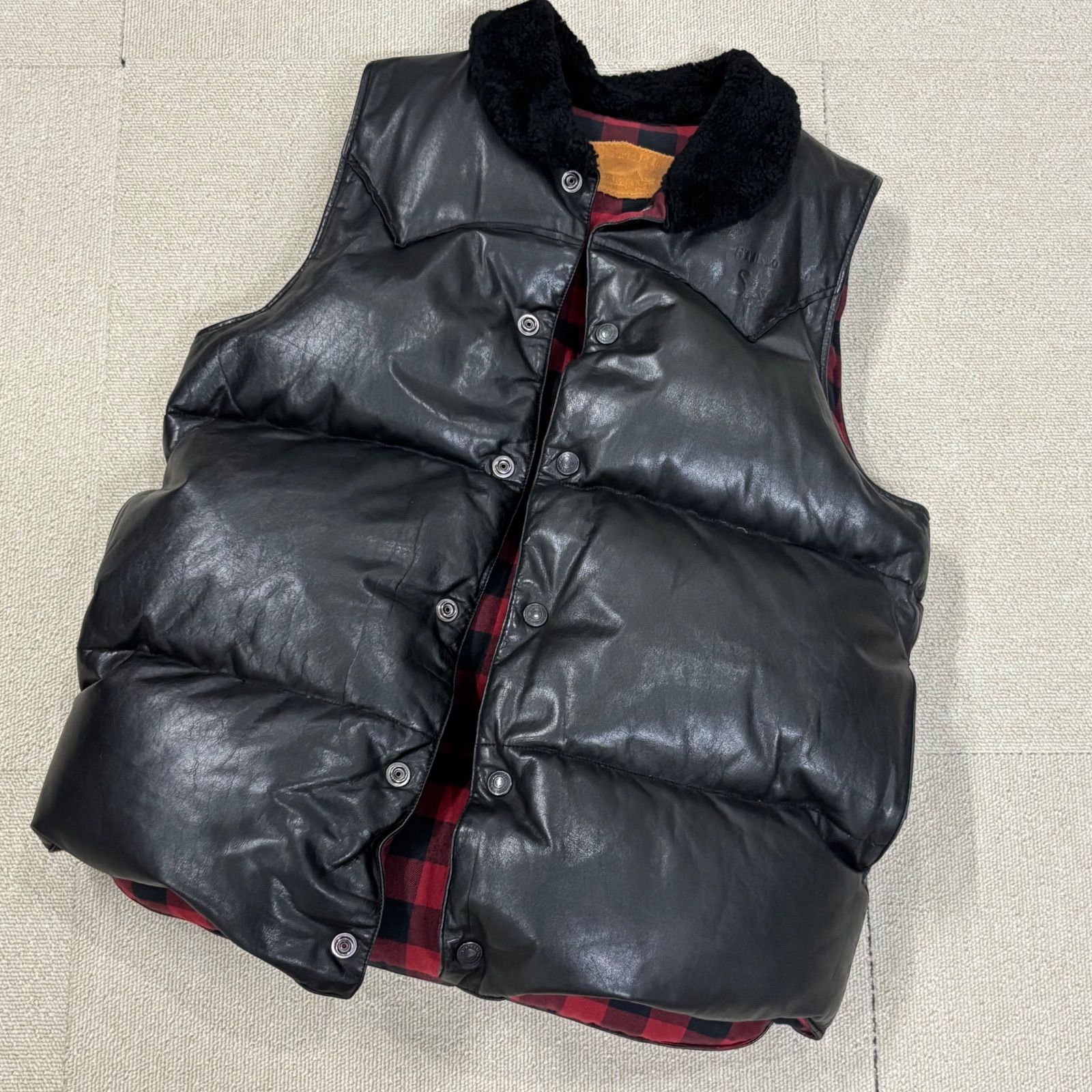 ☆HYSTERICGLAMOUR ヒステリックグラマー レザーダウンベスト 野口強