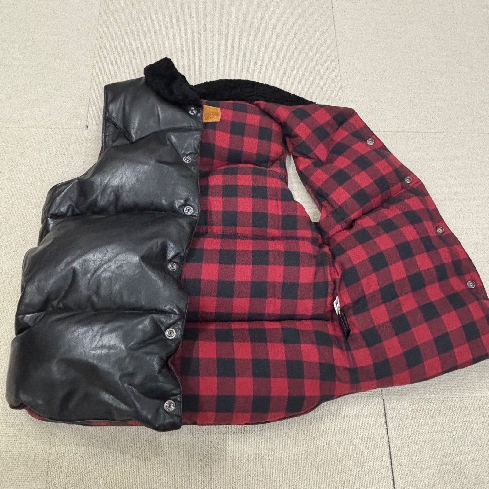 ☆HYSTERICGLAMOUR ヒステリックグラマー レザーダウンベスト 野口強