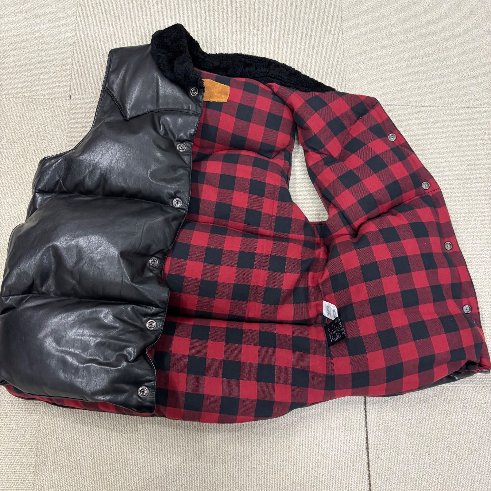 ☆HYSTERICGLAMOUR ヒステリックグラマー レザーダウンベスト 野口強