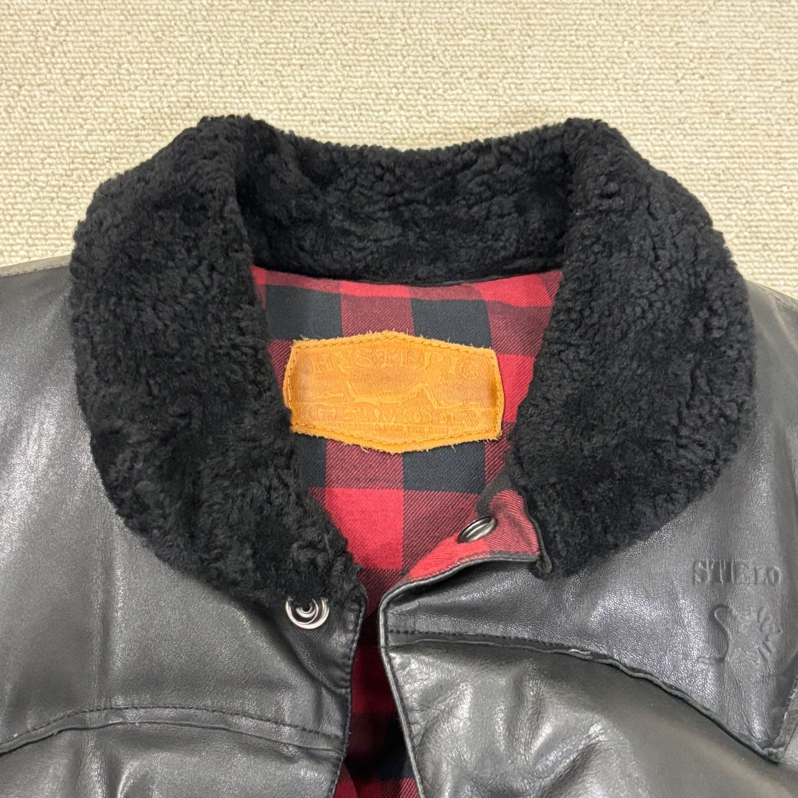 ☆HYSTERICGLAMOUR ヒステリックグラマー レザーダウンベスト 野口強