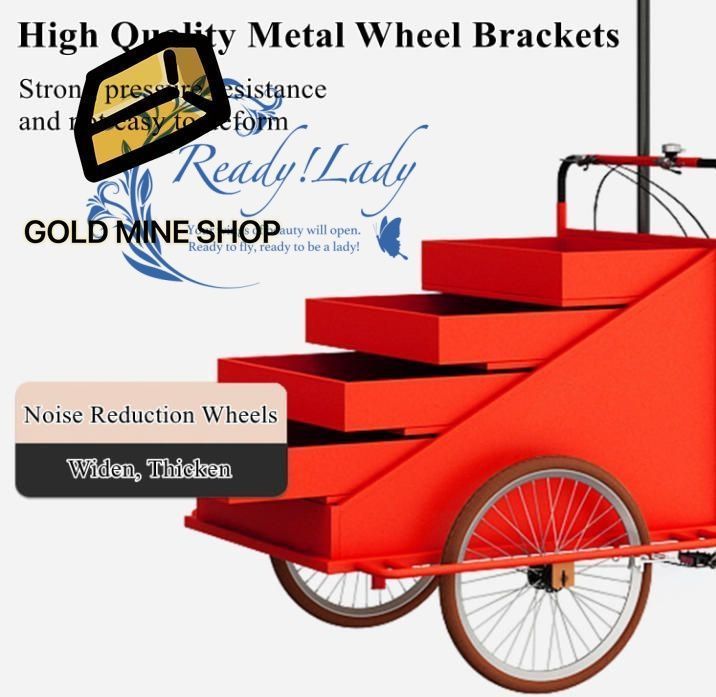 三輪車自動販売カートワゴンフラワーカートキオスクファーマーズマーケットブース屋外移動フードトラック 移動販売トラック