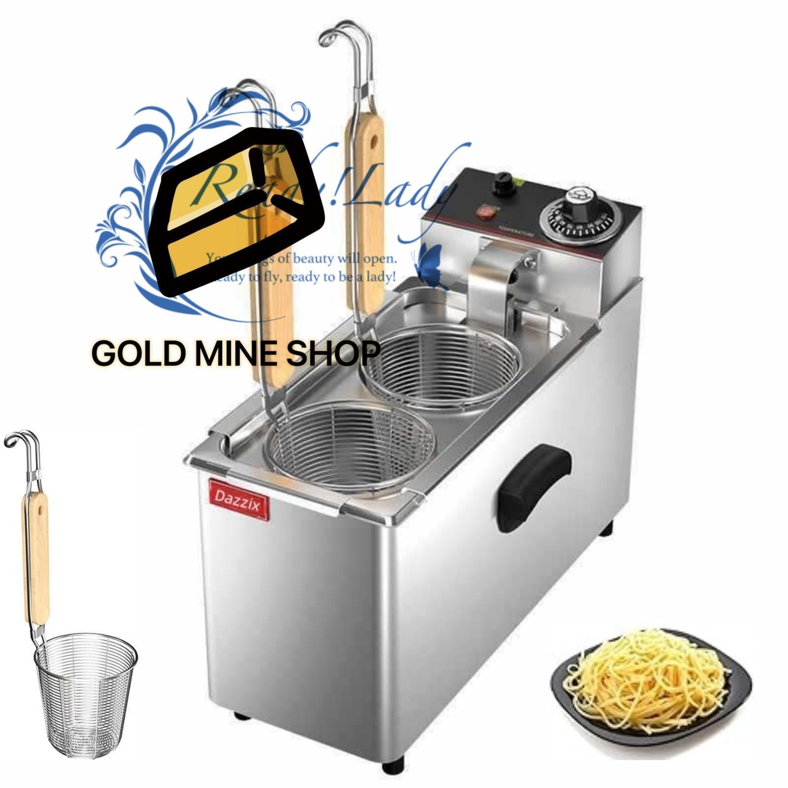 電気式麺茹で器 ゆで麺器 ゆでめんき 卓上電熱ゆで麺炉 ステンレス両頭ゆで麺機湯粉炉 0 110℃ 調節 な温度 空焚き防止装置内蔵 保温機能あり 省エネ 防錆 取り外し でお手入れが簡単 飲食店家庭用 業務用うどん そば ラーメン シルバー