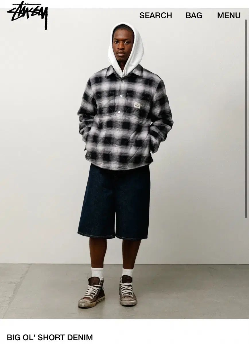 STUデニム BIG オール ショーツ ロー