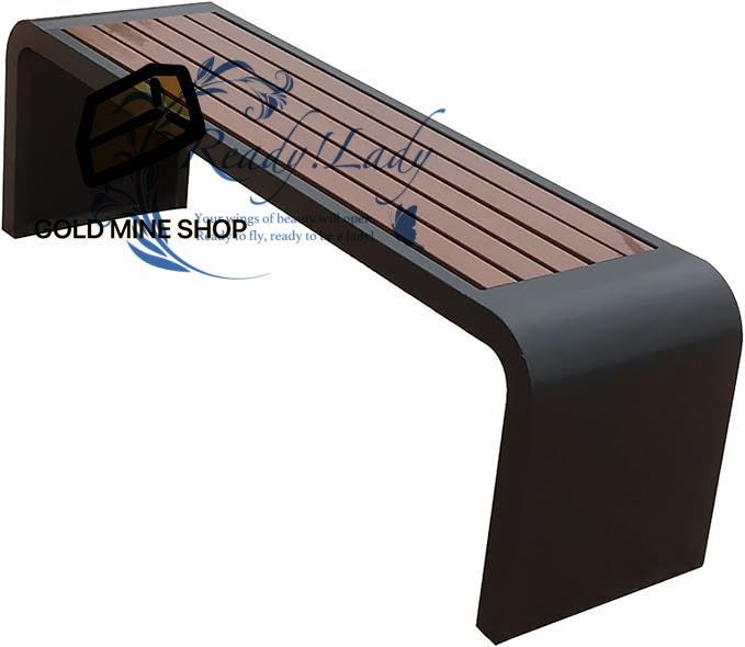 パティオガーデンベンチ屋外ベンチ 耐候性防食防水ベンチ 鋳鉄フレームとプラスチック製木製椅子の表面 300kgに耐えることができます 色 Black サイズ 120x40x45cm