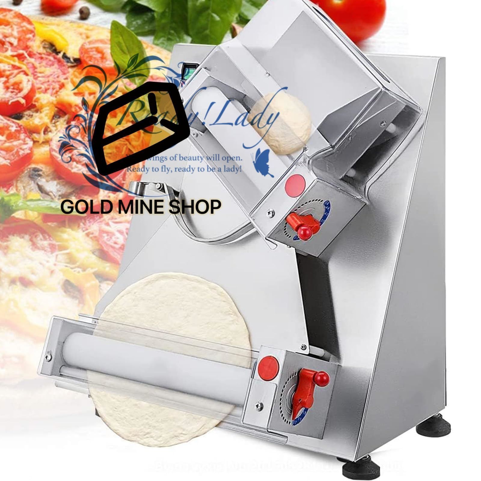 ピザ生地ローラーシーター 12 15インチ自動プレス機 商業用370 W電動ピザプレス製造機 パスタメーカー 5秒 ピザやさまざまな生地ケーキのローリング用生地 15インチピザ