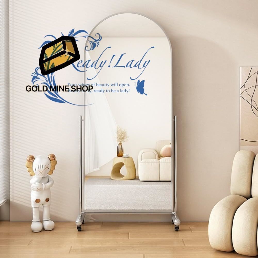 鏡面フィルム 幅80CM 高さ188CM 割れないミラー 軽量 キャスター付き 移動式ミラー き 大型鏡 地震対策 クリア映り 安心の安全設計 おしゃれ 全身鏡 フィルムミラー 姿見 198 110cm