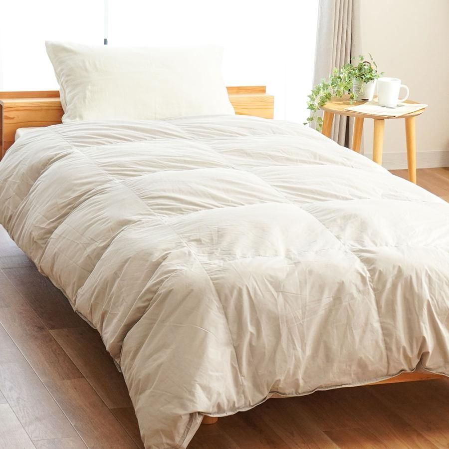 西川 羽毛入りハイブリッド掛け布団 シングル ダウン70% 羽毛&ポリエステルわた 2層キルト掛布団 フリース掛け布団カバー付き AB04019282-10F