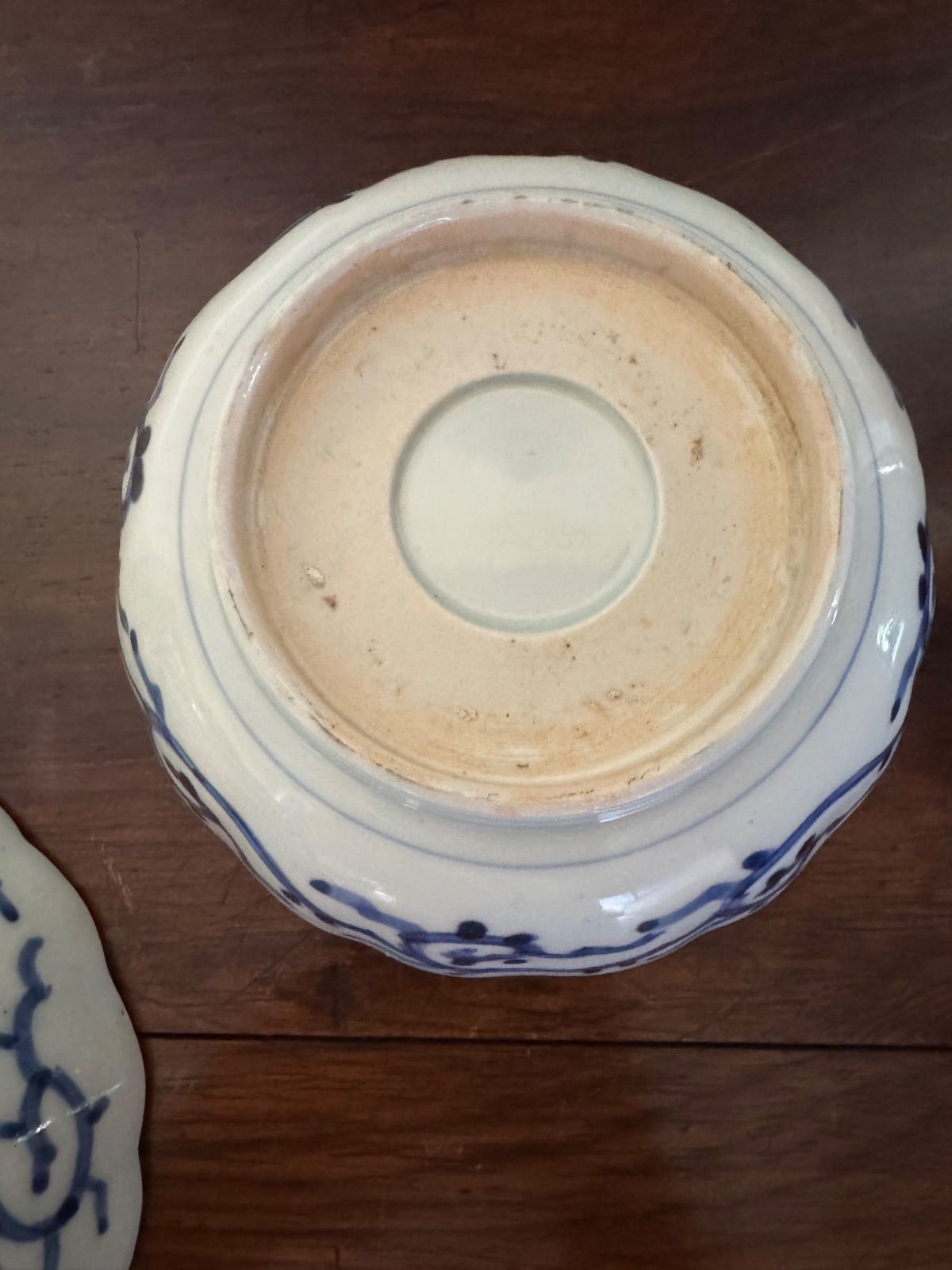 江戸後期 古伊万里 染付蛸唐草/微塵唐草文 輪花なます皿 2客 - メルカリ