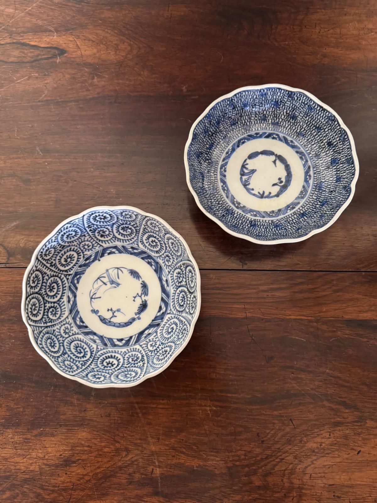 古伊万里 染付 蛸唐草三友文 蕎麦猪口 江戸後期 D430 | iichi 江戸