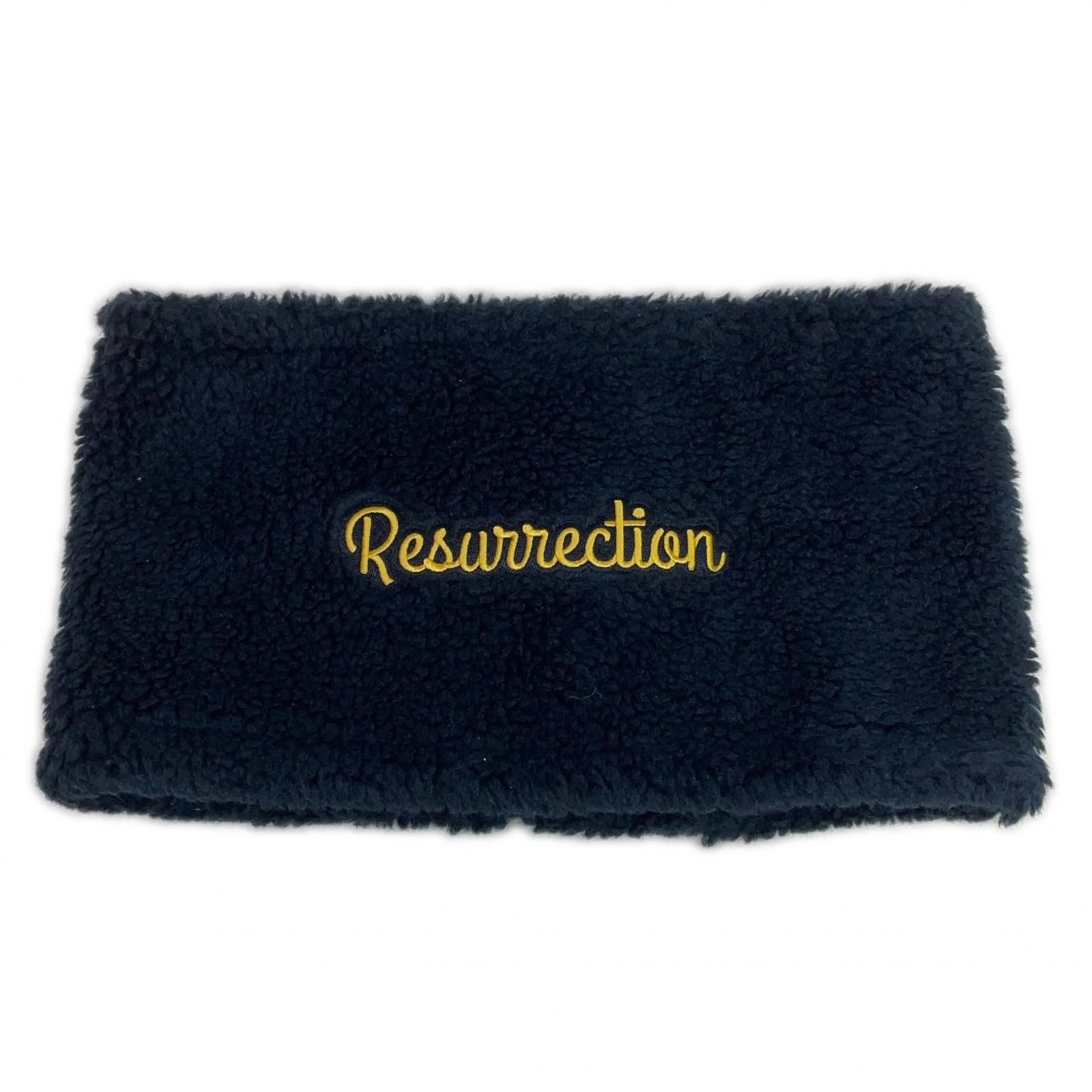 レザレクション　フリースネックウォーマー レザレクション Resurrection ネックウォーマー フリー 紺 ボア素材 裏