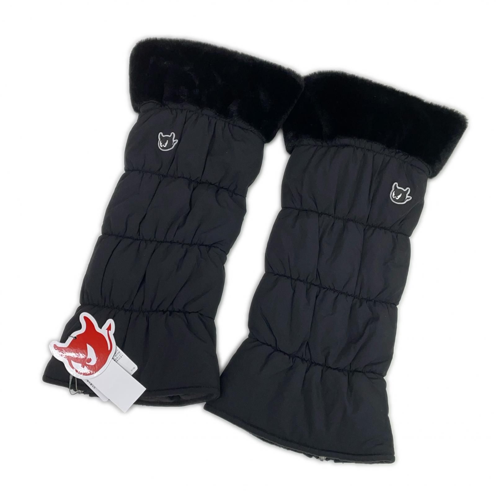 レディース ワック WAAC レッグウォーマー フリー 黒 ブラック 履き口ファー 中わた入り