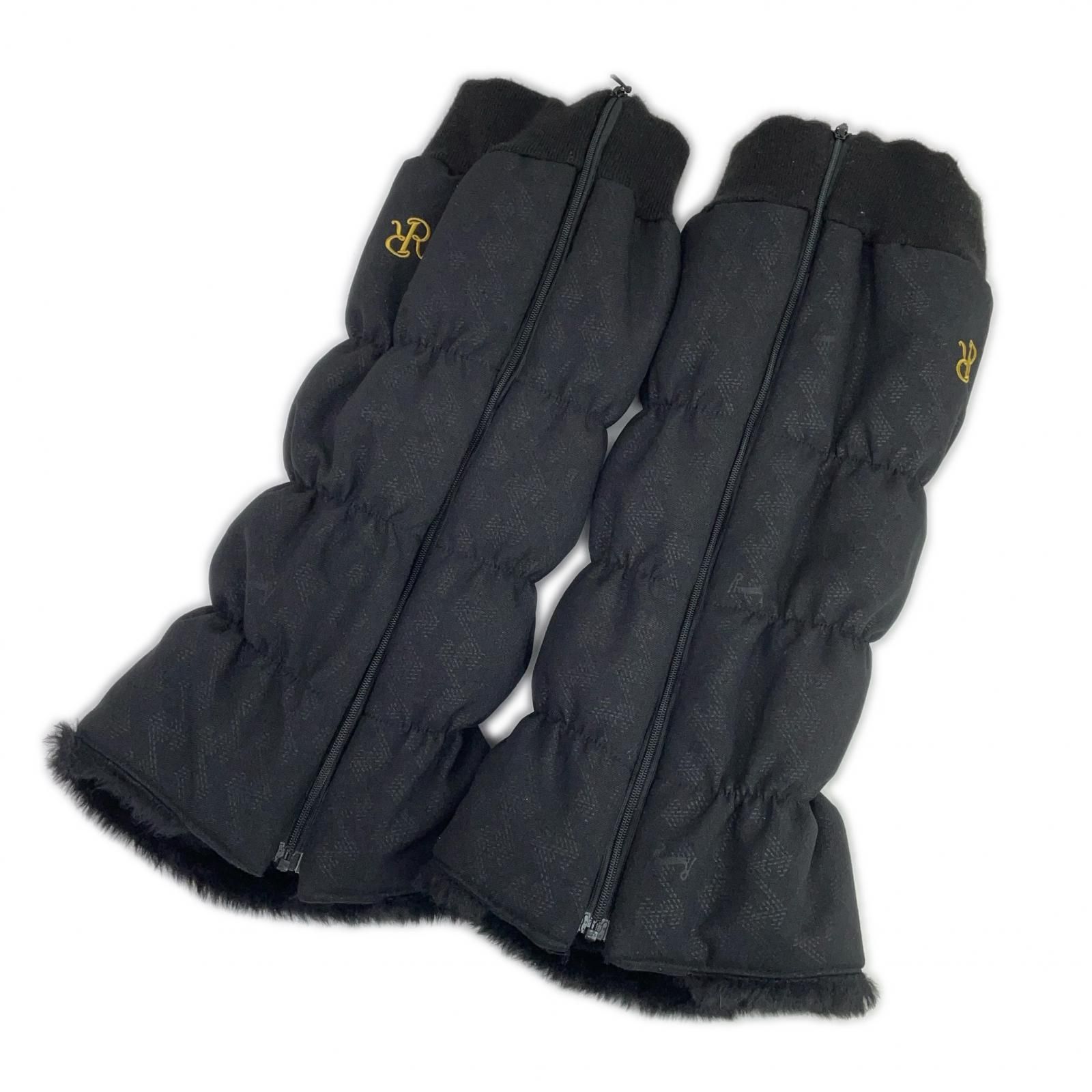 レディース レザレクション Resurrection レッグウォーマー フリー 黒 裏ファー ファスナー脱着 防寒