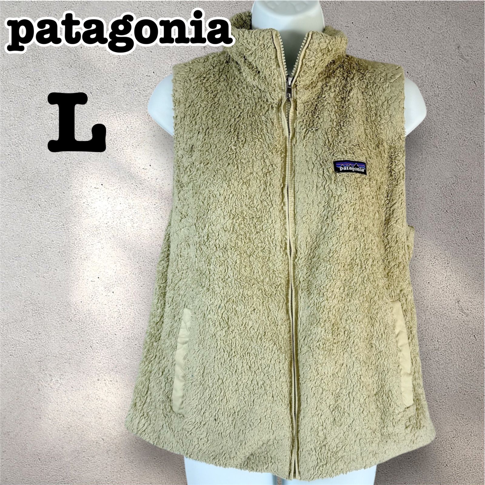 美品 Patagonia ロスガトス フリース ベスト レディース L ベージュ 16