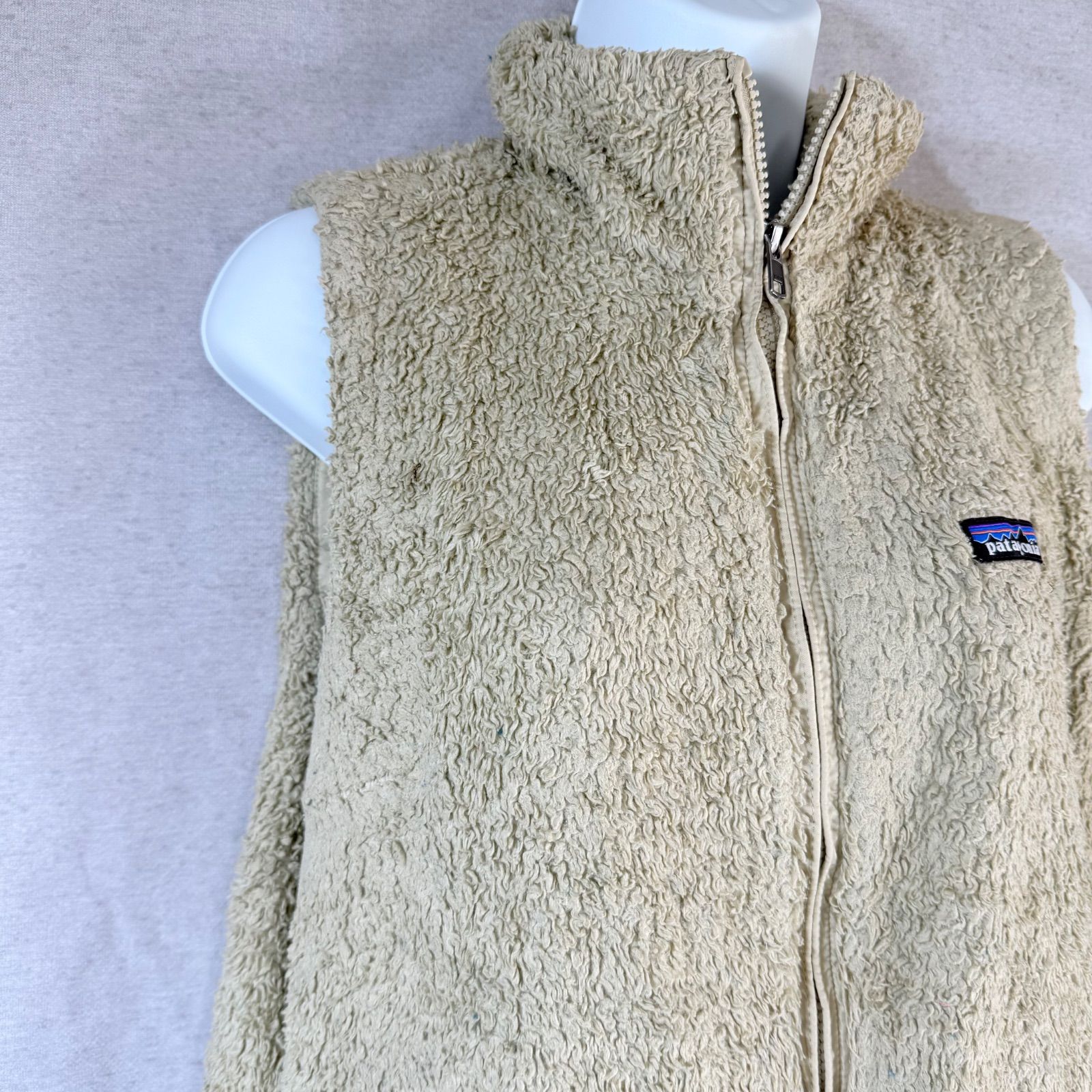 美品 Patagonia ロスガトス フリース ベスト レディース L ベージュ 16