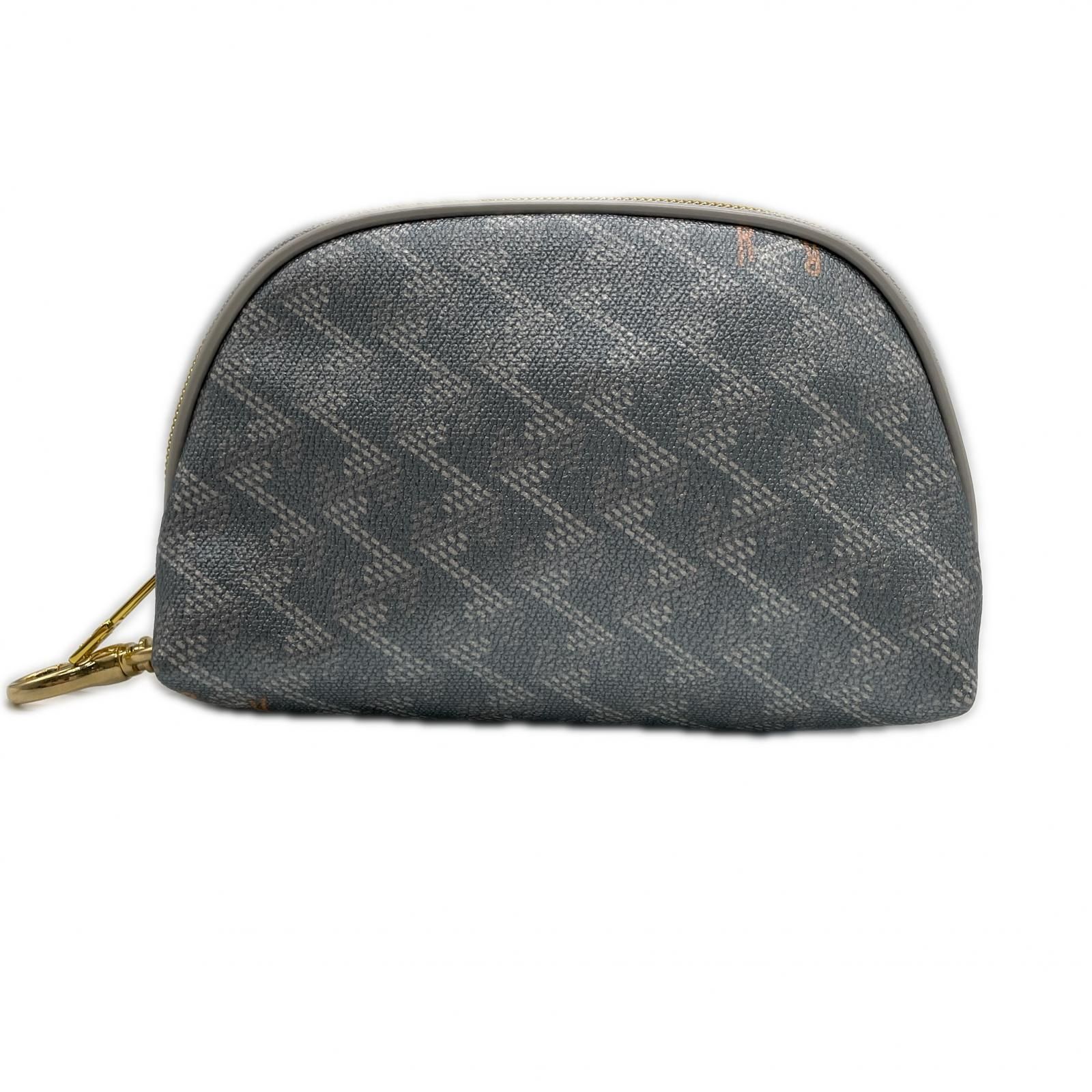 レザレクション Resurrection マルチケース グレー 小物入れ モノグラム ダブルジップ カラビナ付き