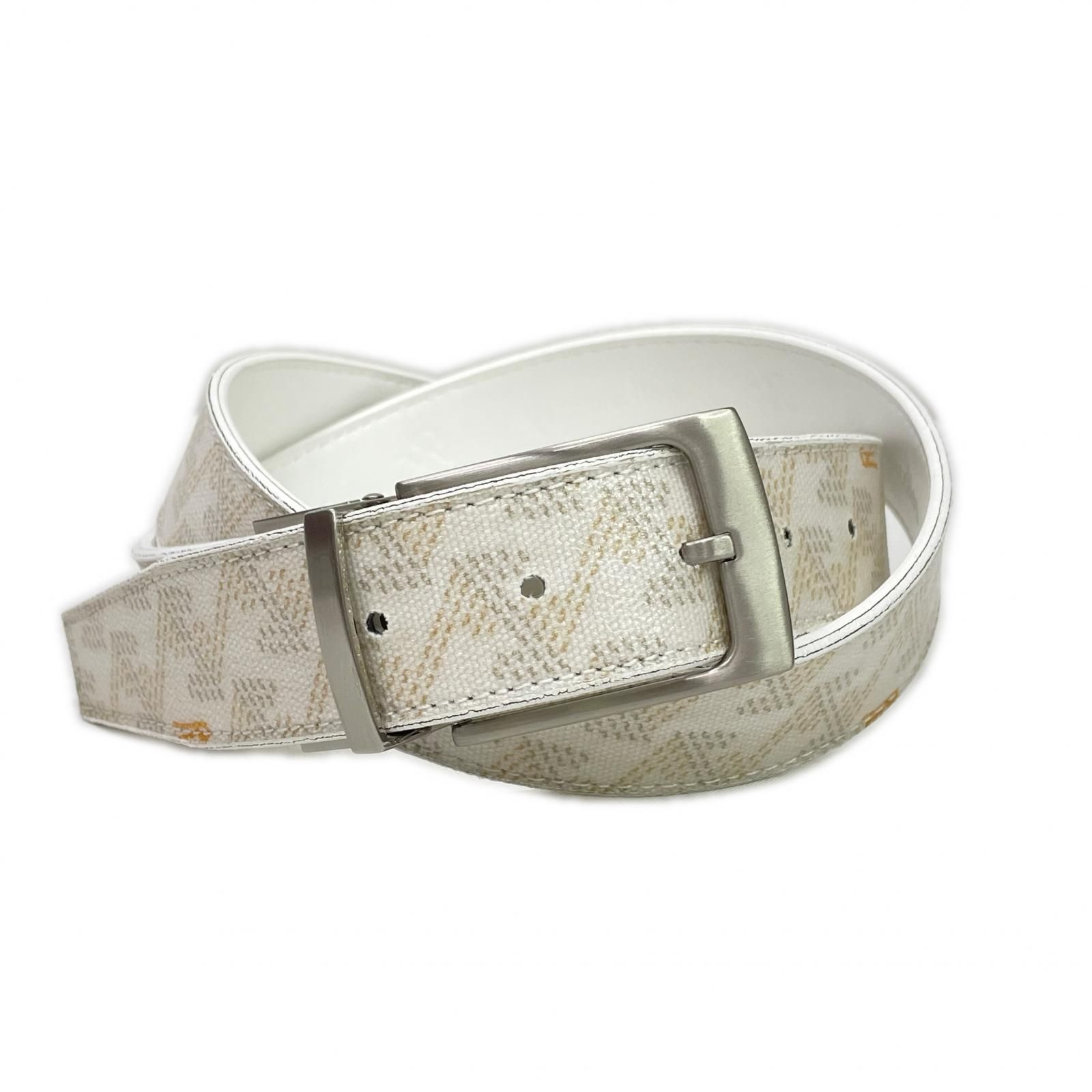 レザレクション Resurrection ベルト ホワイト モノグラム ロゴ柄