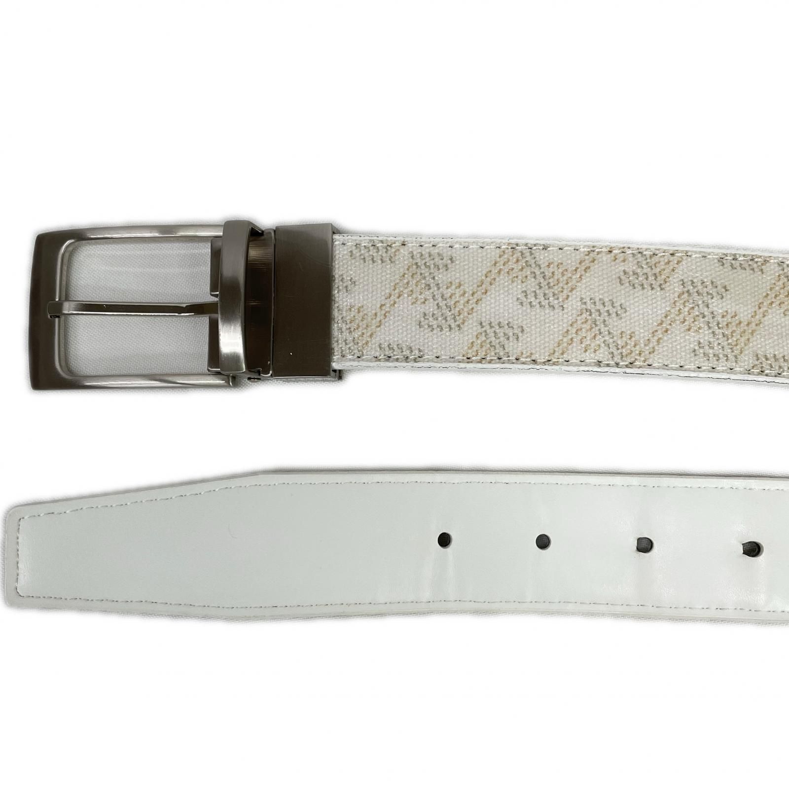 レザレクション Resurrection ベルト ホワイト モノグラム ロゴ柄