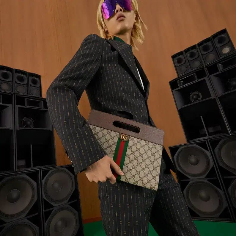 グッチ GG オフィディア トップハンドル クラッチバッグ ベージュ 700950