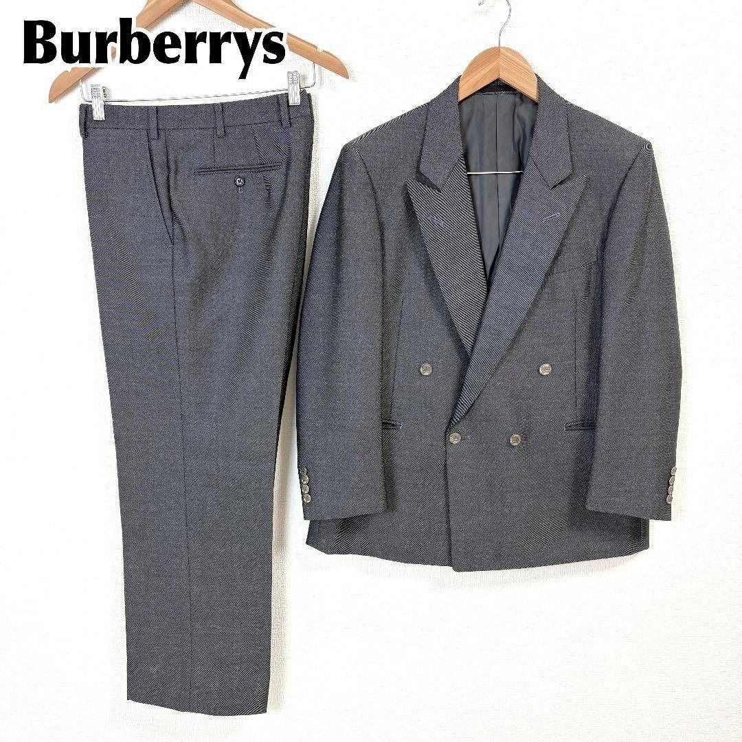 バーバリー ロゴボタン ダブルスーツセットアップ 94-84ダークグレー