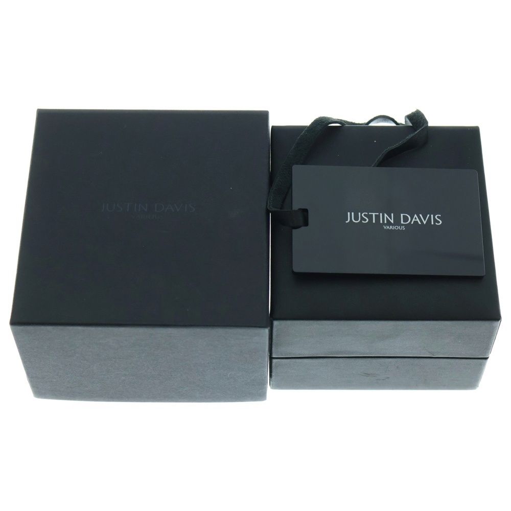 Justin Davis ジャスティンデイヴィス CAPRICE LEATHER 2WAY ダブルレザーブレスレット チョーカー シルバー ブラック FORTGASGNV_COM_BR