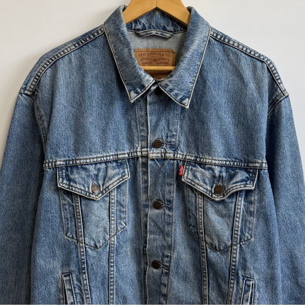 チュニジア製 LEVI’S リーバイス 70503 02 デニムジャケット Gジャン コットンジャケット 青 ブルー XLサイズ No.L039 KANDAIZUMI_COM