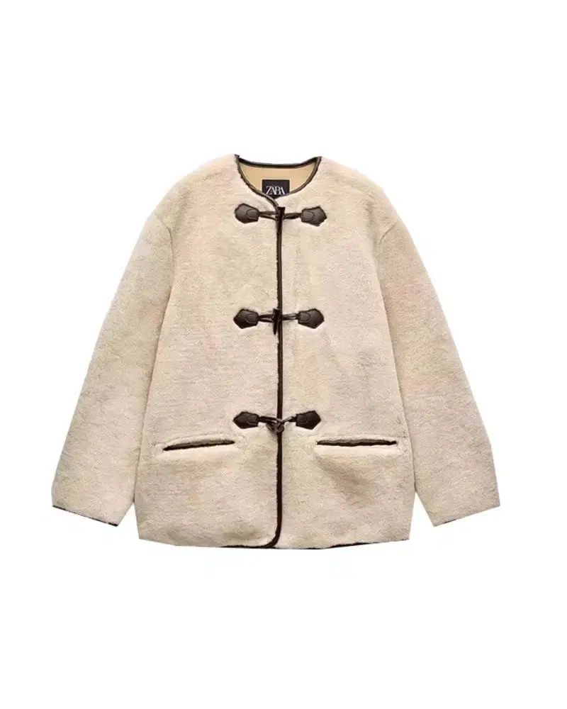 ザラ トグル ファー ジャケット コート