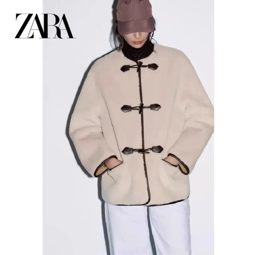 ザラ トグル ファー ジャケット コート