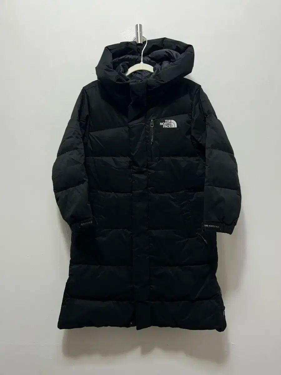 110 THE NORTH FACE ザノースフェイス ブラック ダウンジャケット ロング丈 フード 取り外し