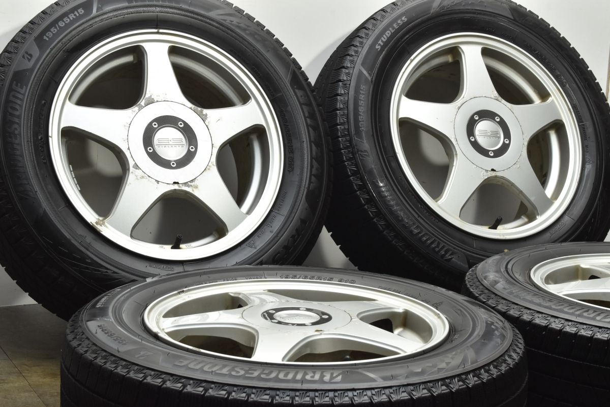 スタッドレス ヴィオレント ES 15 in 6 5 J 45 PCD 100 114 3 ブリヂストン ブリザック VRX 195 65 R ノア ヴォクシー セレナ