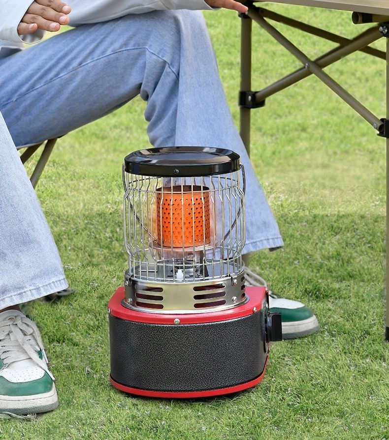 カセットガスストーブ ガスヒーター キャンプ デカ暖 1台3役 水を加熱 で料理 暖房 防寒対策 屋内屋外用 暖房機 釣り キャンプ用 3