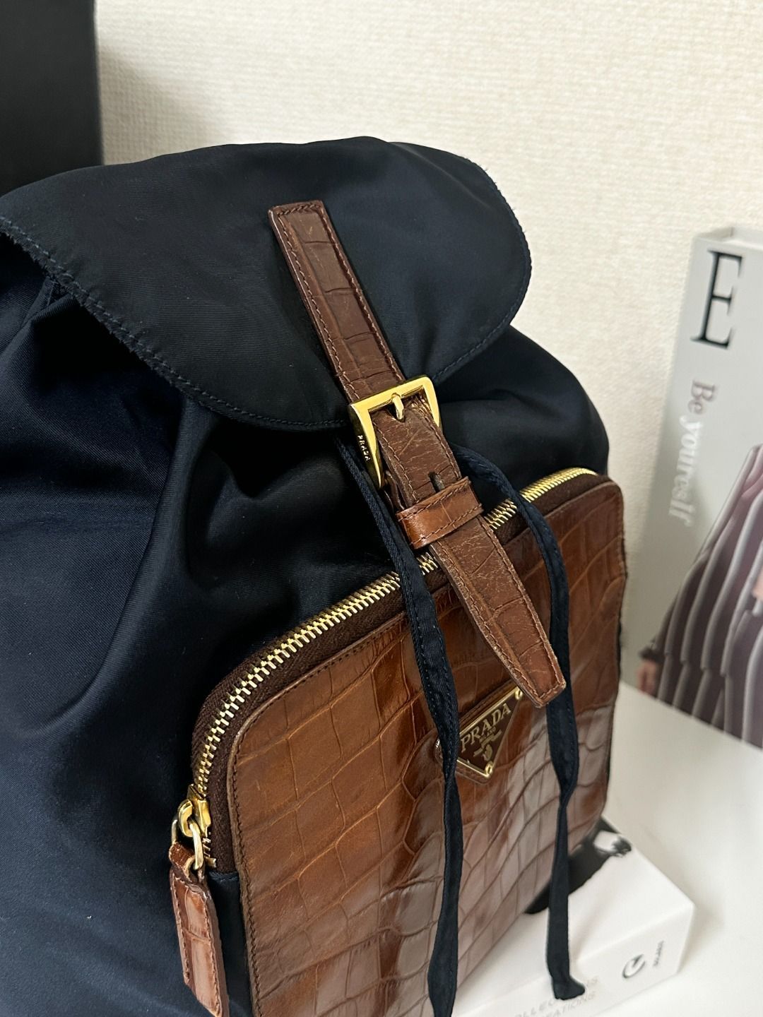 クロコダイルレザー バックパック