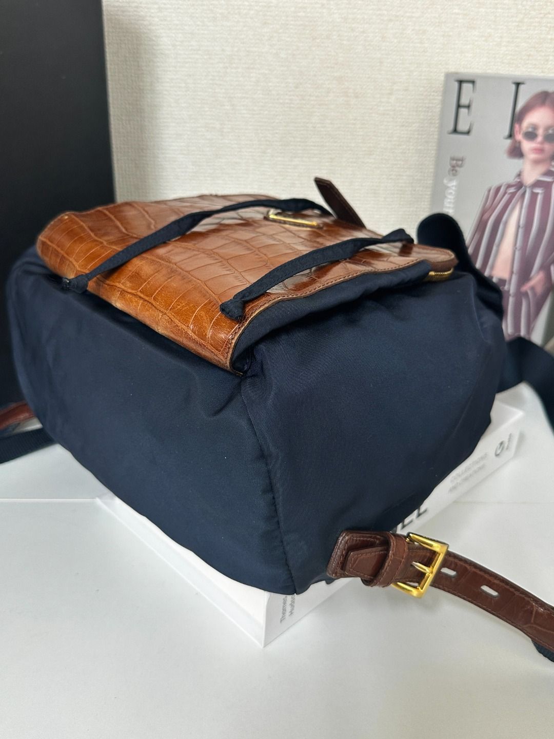 クロコダイルレザー バックパック