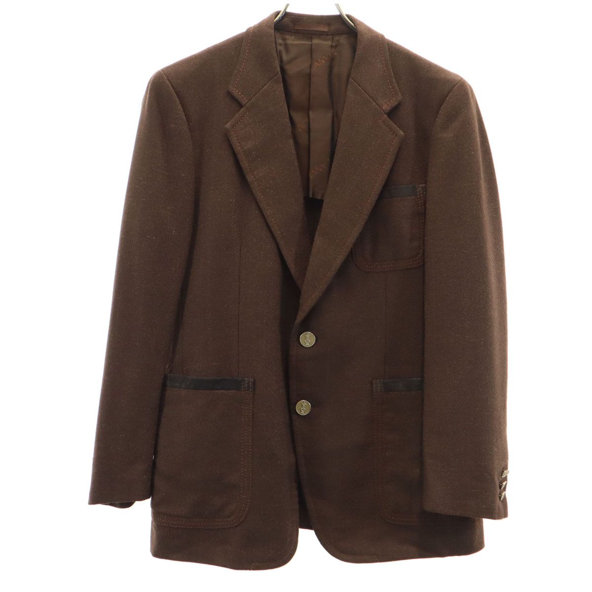 LANVIN ランバン テーラードジャケット 50 ブラウン メンズ LANVIN ランバン テーラードジャケット 50 ブラウン メンズ 古着