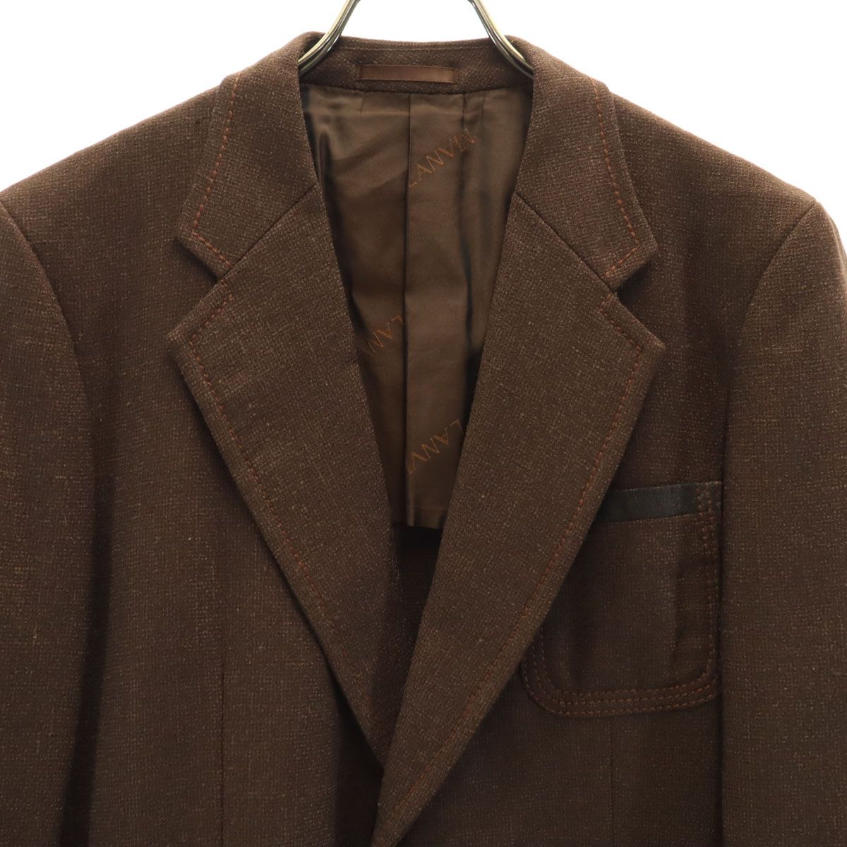 LANVIN ランバン テーラードジャケット 50 ブラウン メンズ LANVIN ランバン テーラードジャケット 50 ブラウン メンズ 古着