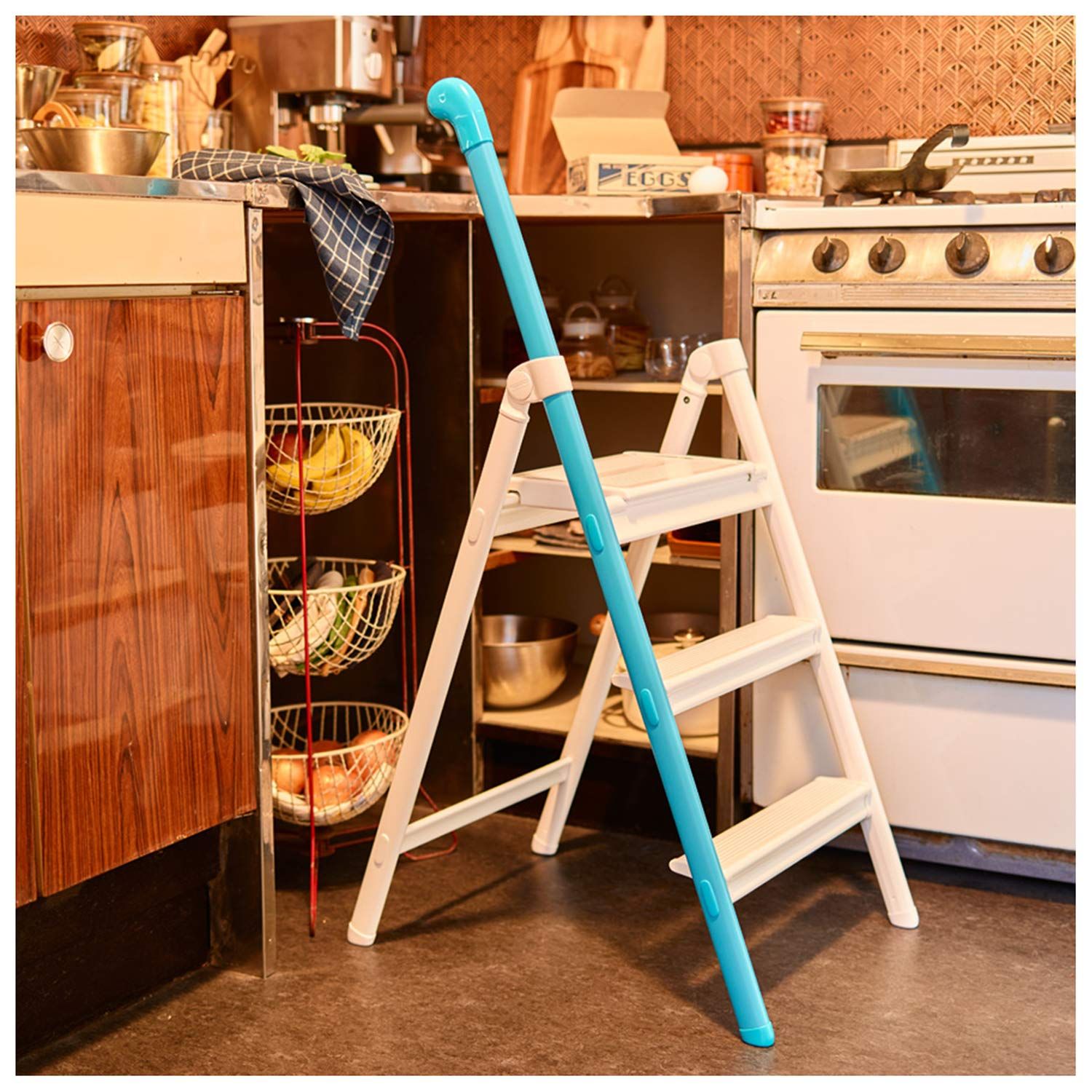  数量 Hasegawa ハンドルステップ SS-3 BU 17263 アクアブルー 脚立 踏み台 脚立 はしご 足場