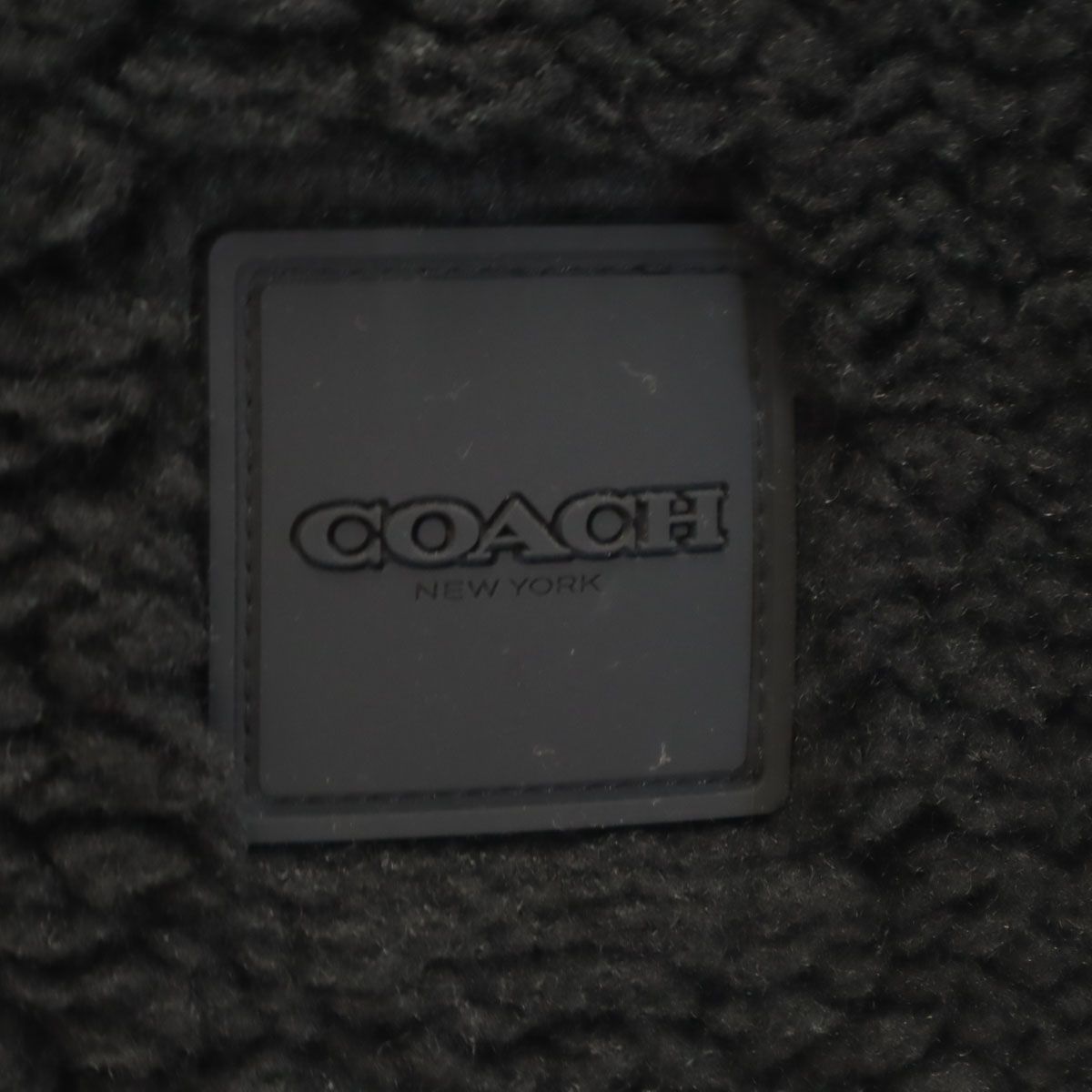 COACH コーチ ノベルティ シェルパ ベスト L ブラック CW690 ボア 
