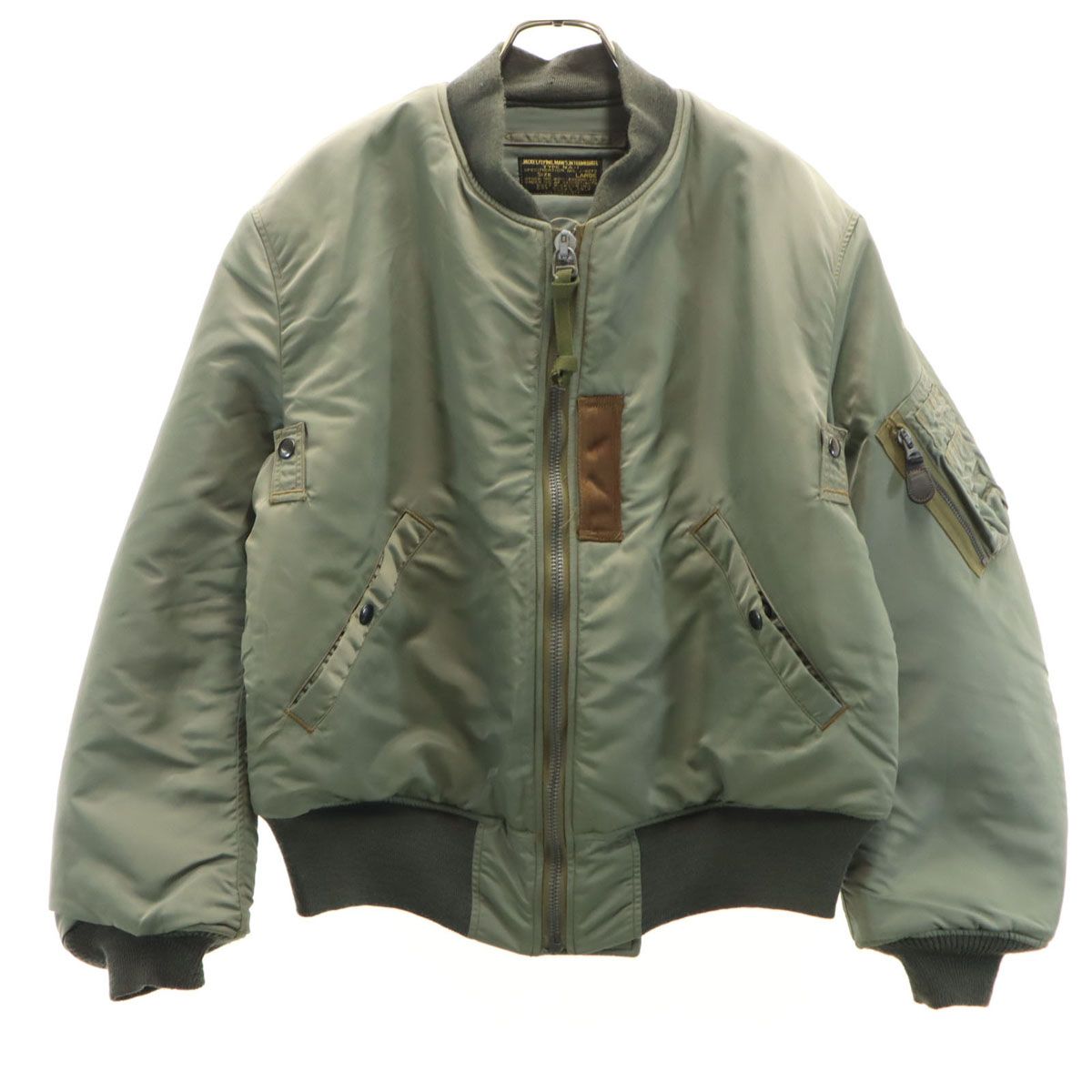 Buzz Rickson s バズリクソンズ MA-1 フライトジャケット L セージグリーン M13411 東洋エンタープライズ 中綿 メンズ 古着