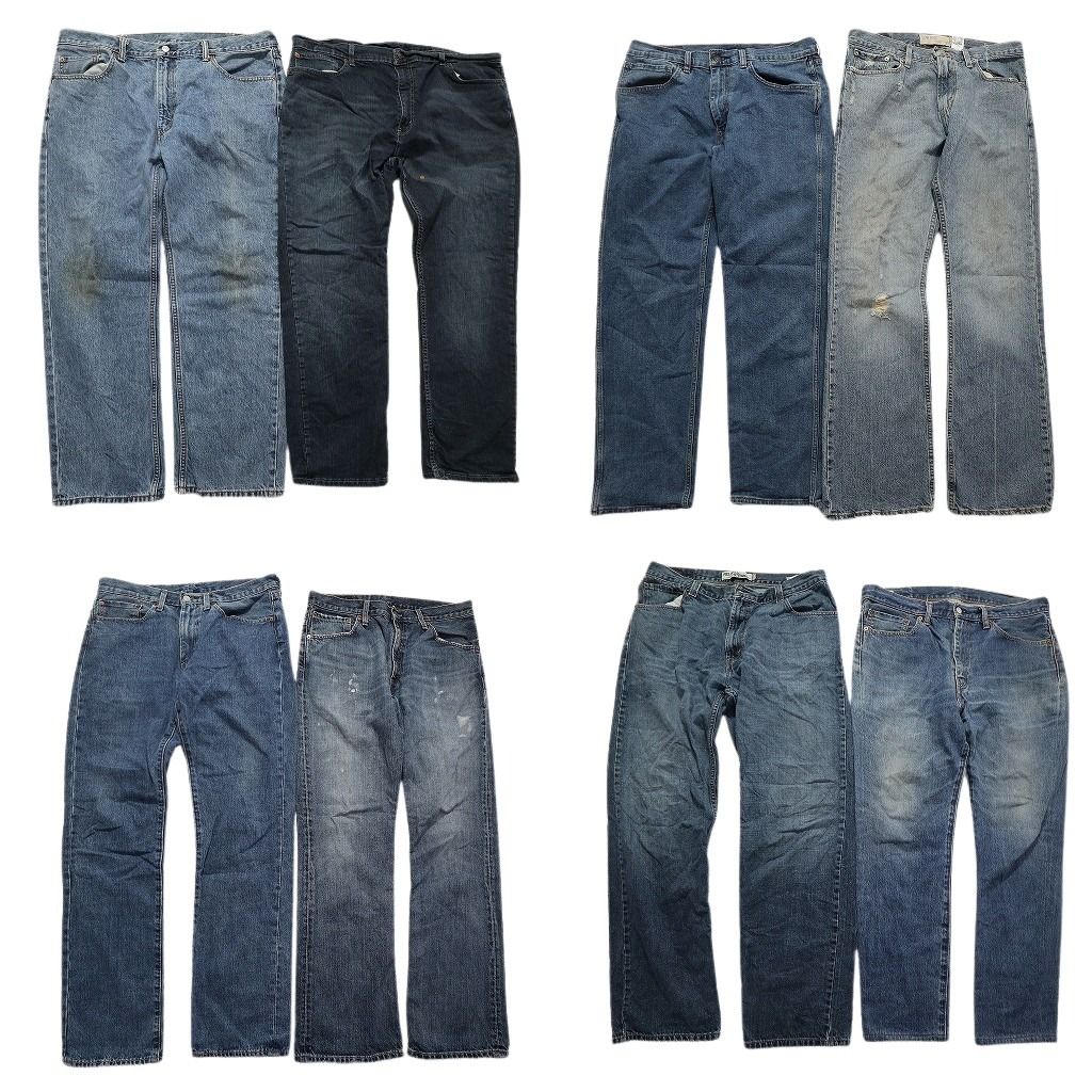 B品 古着卸 リーバイス 品番MIX デニム パンツ 8枚セット メンズ 34 36 40 514 559 751 テーパード 古着 NC5162