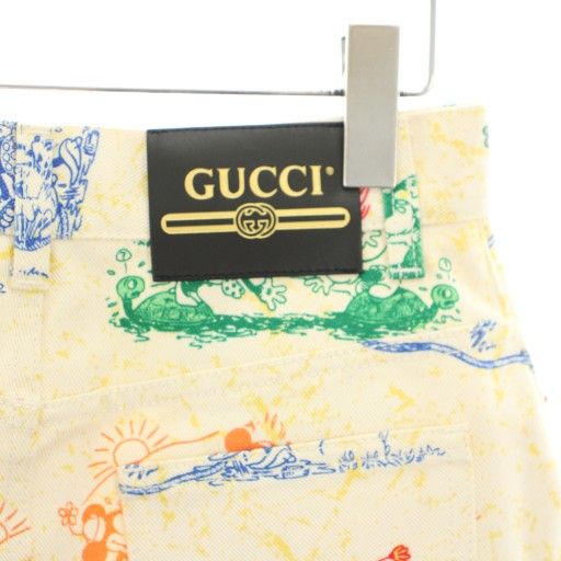 グッチ GUCCI ディズニー Disney ミッキー-ミニー スカート ひざ丈 タイト 総柄 38 ベージュ 539778 YT GULLKHAN_COM