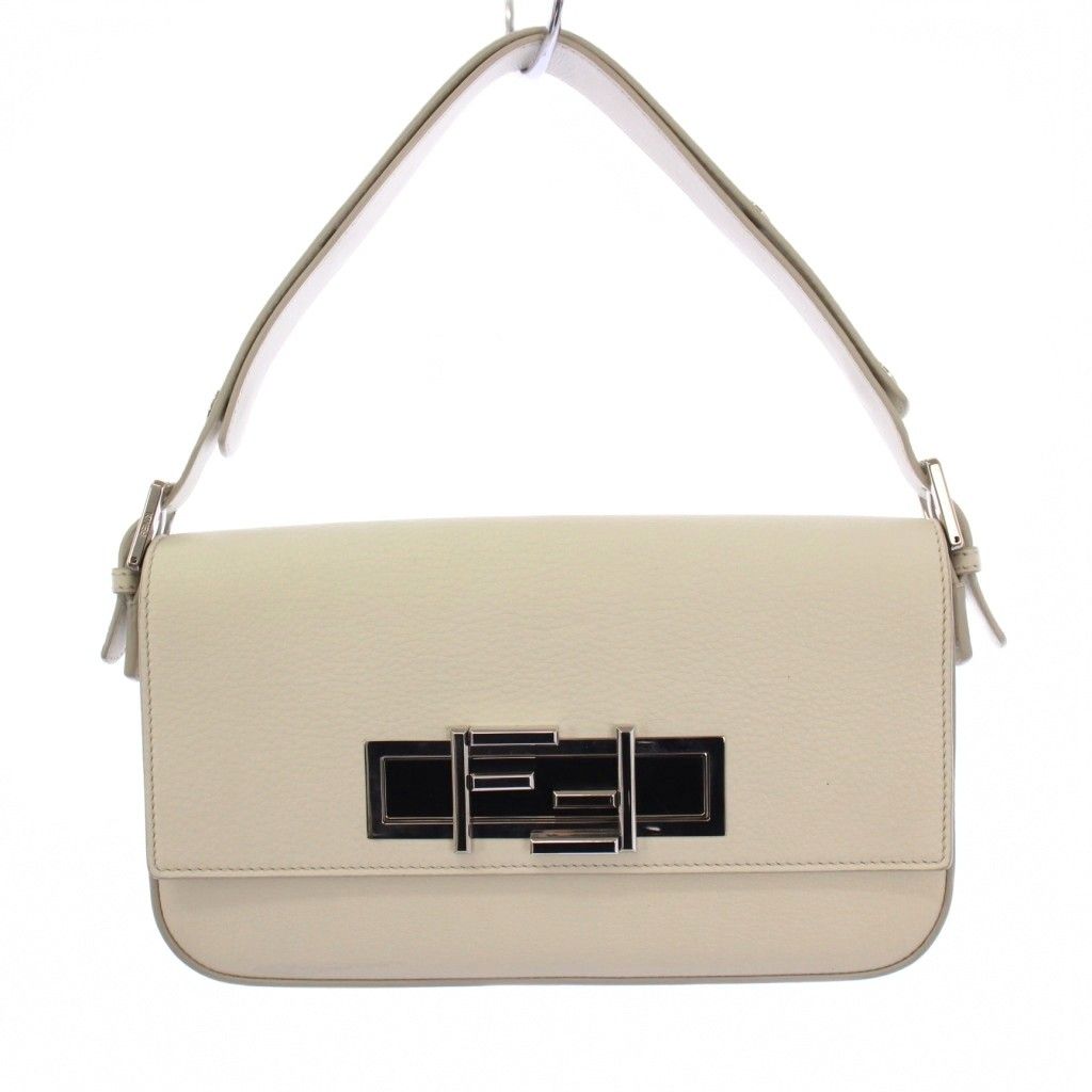 フェンディ FENDI 3バゲット ショルダーバッグ レザー ホワイト 8BR720 KH OH