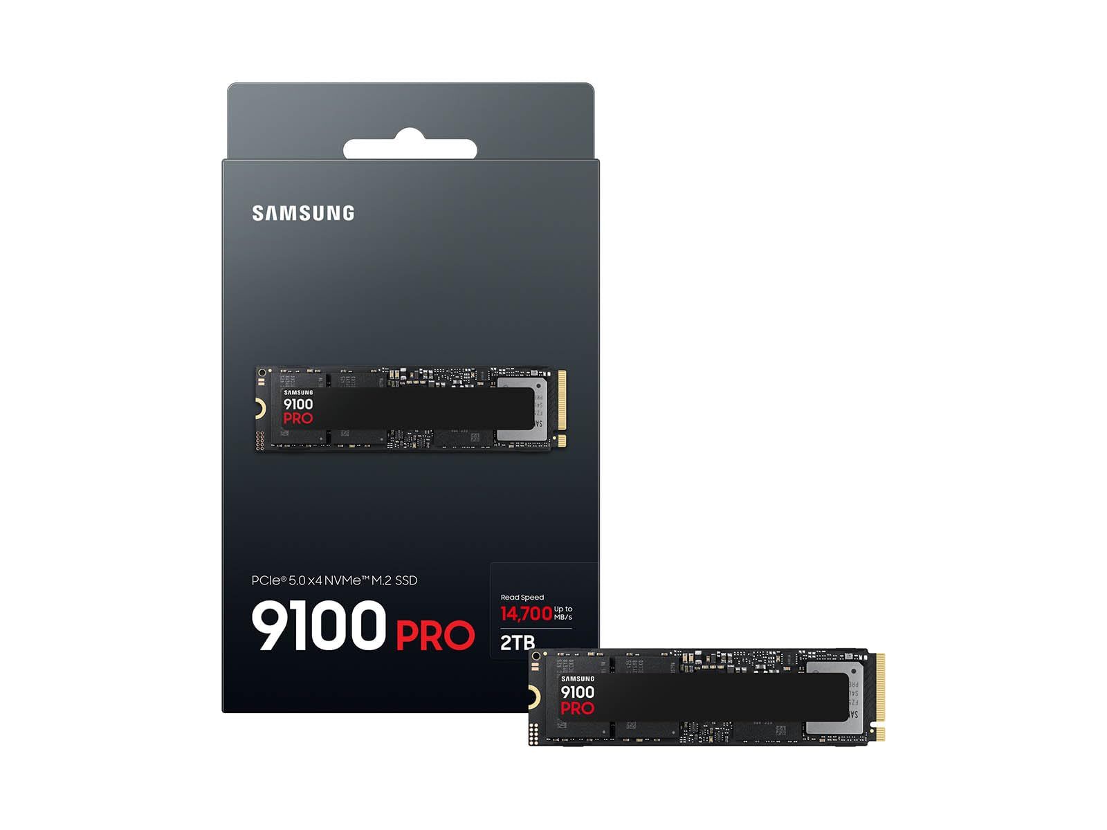 Samsung SSD 9100 PRO 2TB PCIe 5.0x4 M.2 2280 Seq.読み取り速度最大14 800MB 秒 AIコンピューティング ゲーム ヘビーデューティーワークステーションに最適 MZ VAP2T0B AM