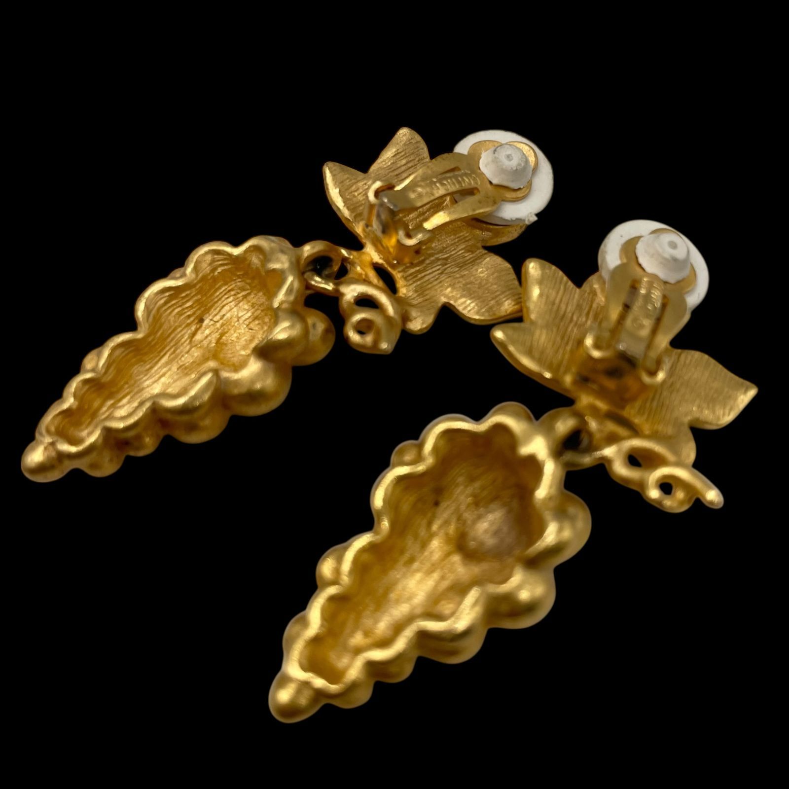 GIVENCHY ジバンシー 葡萄 ブドウ フルーツモチーフ イヤリング ゴールド 大振り 4Gロゴ 耳飾り ヴィンテージ ジュエリー