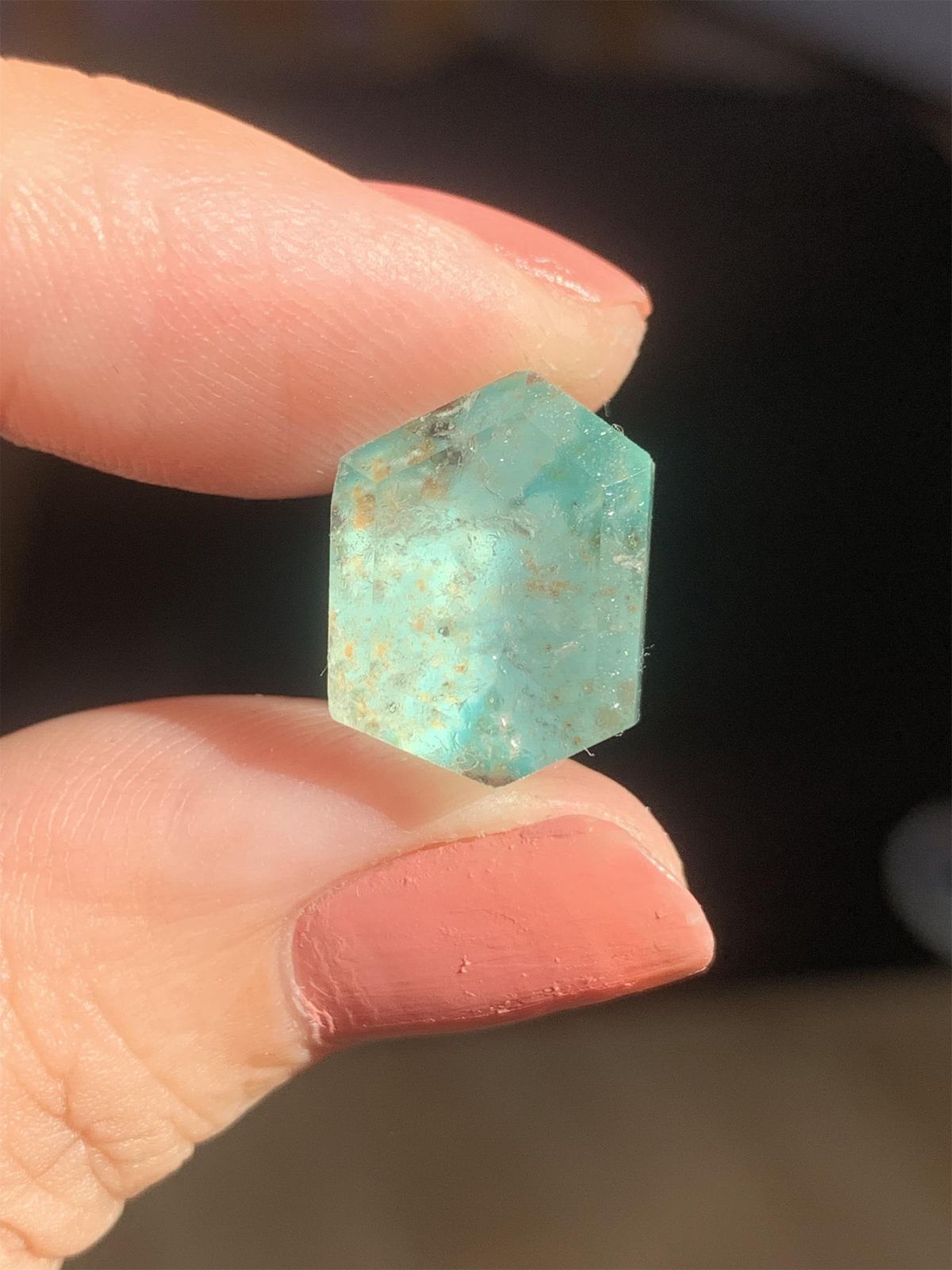 ターコイズ×クリスタルクォーツ ダブレット ストーン リング SV925