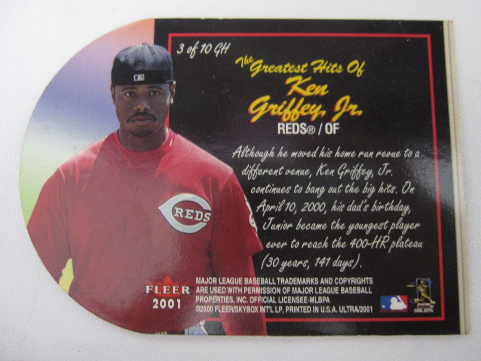 野球カード ケン・グリフィーJr..KEN GRIFFEY JR 2001 FLEER ULTRA THE