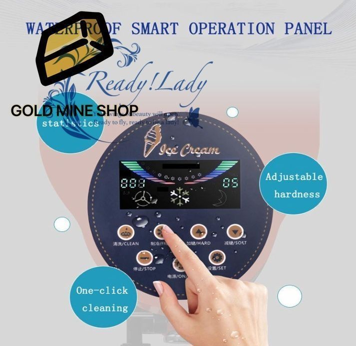 アイスクリームメーカー 1000W 自動フルーツソフトクリームマシン 業務用ソフトアイスクリームマシン ステンレススチールアイスクリームメーカー 材料不足警告付き レストランスナックバー用